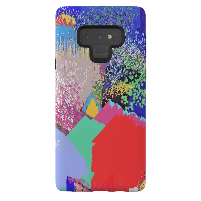 Galaxy Note 9 StrongFit Modern Life, Abstract Contemporary Graphic Design, Eclectic Colorful Shapes by Uma Prabhakar Gokhale