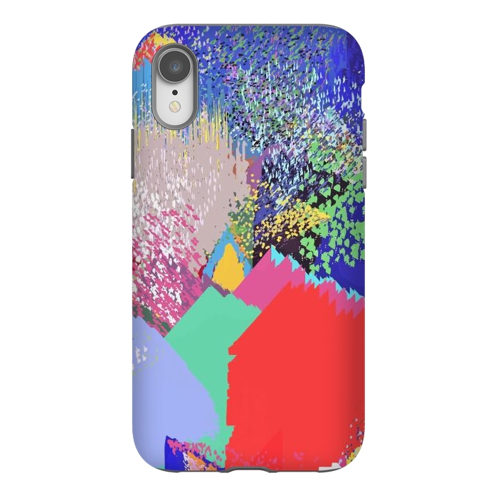 iPhone Xr StrongFit Modern Life, Abstract Contemporary Graphic Design, Eclectic Colorful Shapes by Uma Prabhakar Gokhale