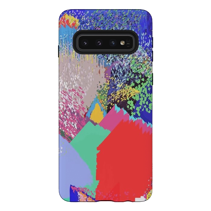 Galaxy S10 StrongFit Modern Life, Abstract Contemporary Graphic Design, Eclectic Colorful Shapes by Uma Prabhakar Gokhale