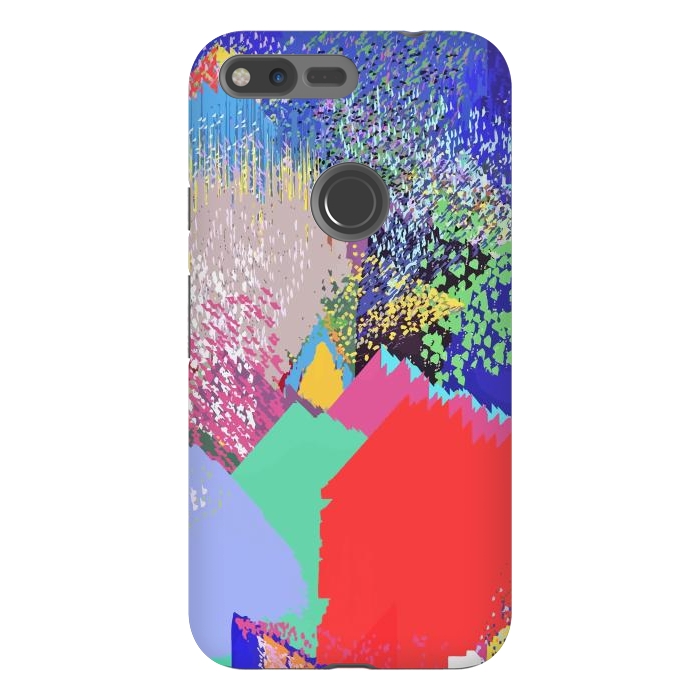 Pixel XL StrongFit Modern Life, Abstract Contemporary Graphic Design, Eclectic Colorful Shapes by Uma Prabhakar Gokhale