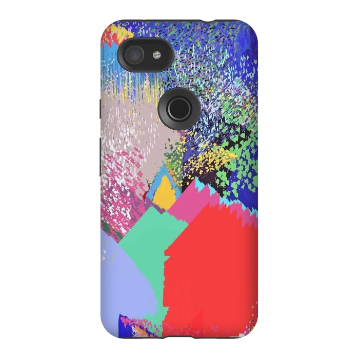 Pixel 3AXL StrongFit Modern Life, Abstract Contemporary Graphic Design, Eclectic Colorful Shapes by Uma Prabhakar Gokhale