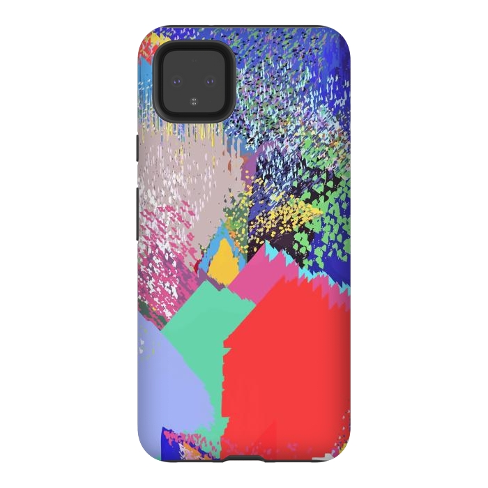 Pixel 4XL StrongFit Modern Life, Abstract Contemporary Graphic Design, Eclectic Colorful Shapes by Uma Prabhakar Gokhale