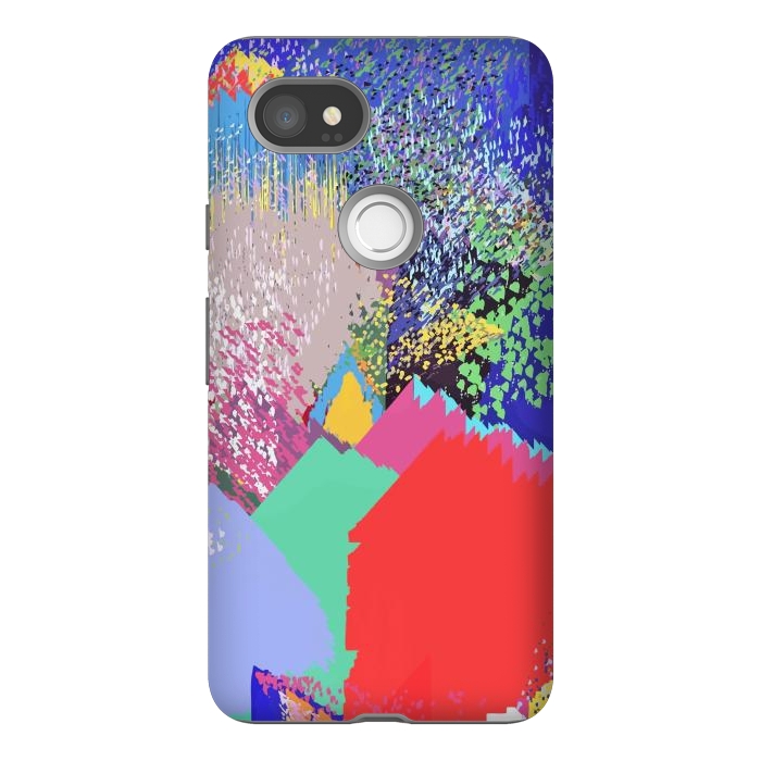 Pixel 2XL StrongFit Modern Life, Abstract Contemporary Graphic Design, Eclectic Colorful Shapes by Uma Prabhakar Gokhale