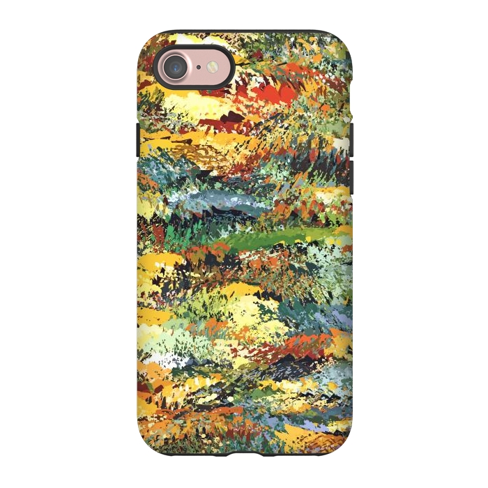 iPhone 7 StrongFit Autumn Forest, Nature Jungle Painting, Botanical Plants Abstract Illustration, Contemporary Modern Boho by Uma Prabhakar Gokhale