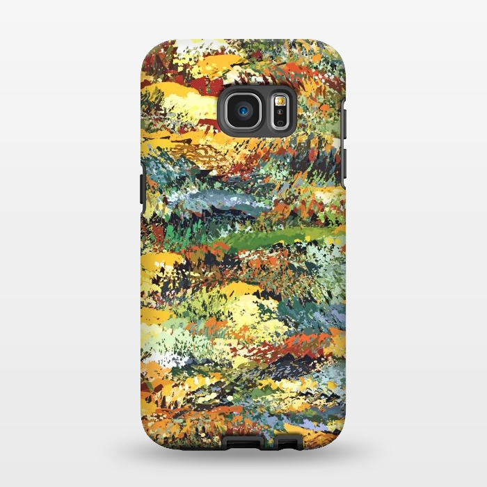 Galaxy S7 EDGE StrongFit Autumn Forest, Nature Jungle Painting, Botanical Plants Abstract Illustration, Contemporary Modern Boho by Uma Prabhakar Gokhale