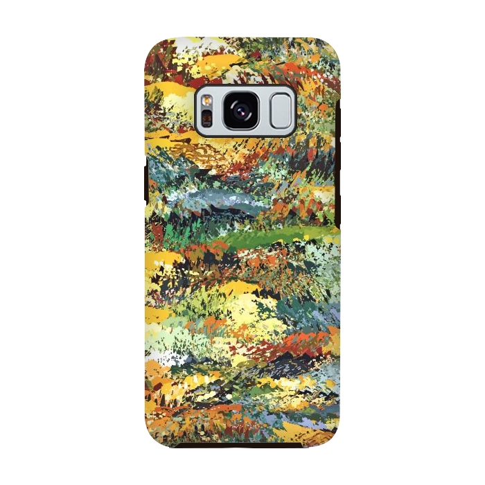 Galaxy S8 StrongFit Autumn Forest, Nature Jungle Painting, Botanical Plants Abstract Illustration, Contemporary Modern Boho by Uma Prabhakar Gokhale
