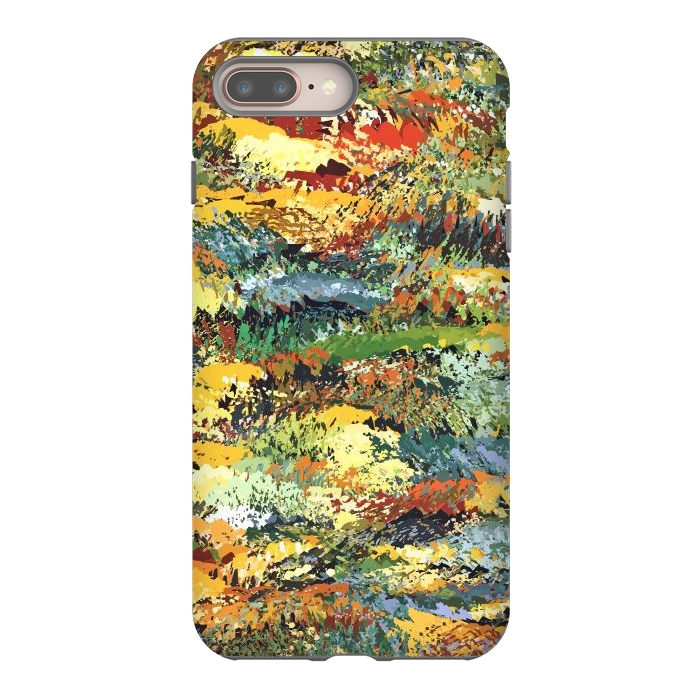 iPhone 8 plus StrongFit Autumn Forest, Nature Jungle Painting, Botanical Plants Abstract Illustration, Contemporary Modern Boho by Uma Prabhakar Gokhale