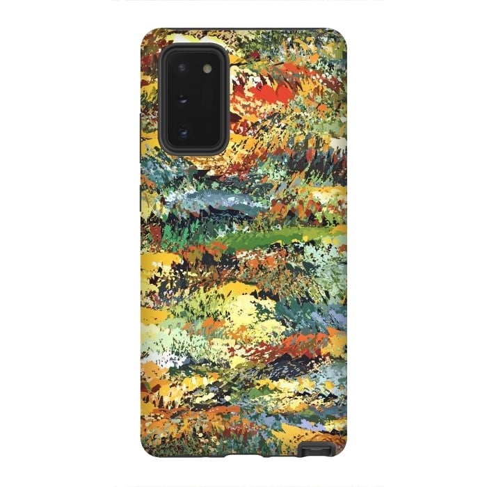 Galaxy Note 20 StrongFit Autumn Forest, Nature Jungle Painting, Botanical Plants Abstract Illustration, Contemporary Modern Boho by Uma Prabhakar Gokhale