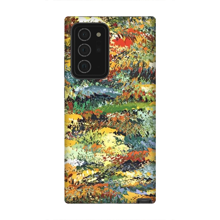 Galaxy Note 20 Ultra StrongFit Autumn Forest, Nature Jungle Painting, Botanical Plants Abstract Illustration, Contemporary Modern Boho by Uma Prabhakar Gokhale