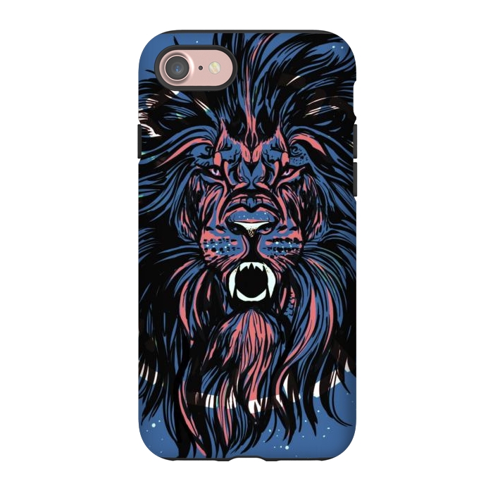 iPhone 7 StrongFit Lion portrait face ferocious king of the jungle  by Josie