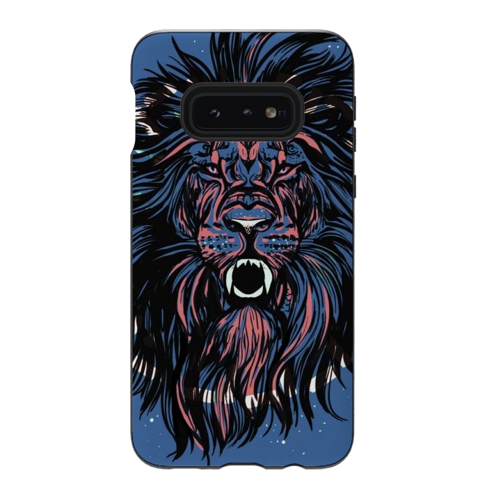 Galaxy S10e StrongFit Lion portrait face ferocious king of the jungle  by Josie