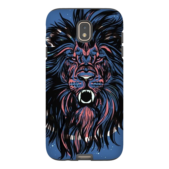 Galaxy J7 StrongFit Lion portrait face ferocious king of the jungle  by Josie