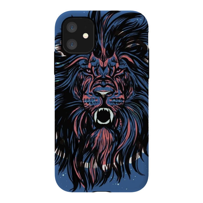 iPhone 11 StrongFit Lion portrait face ferocious king of the jungle  by Josie