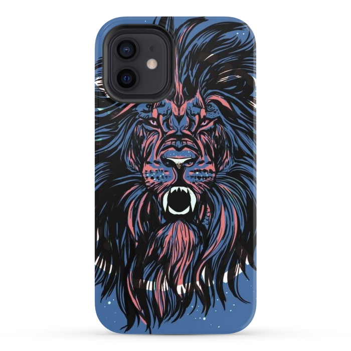 iPhone 12 StrongFit Lion portrait face ferocious king of the jungle  by Josie