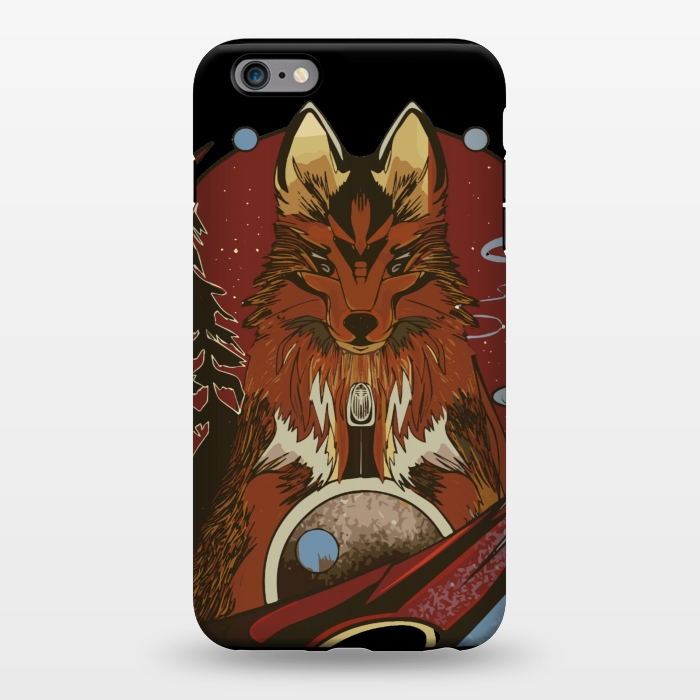 iPhone 6/6s plus StrongFit Wolf portrait with pine trees in the back by Josie