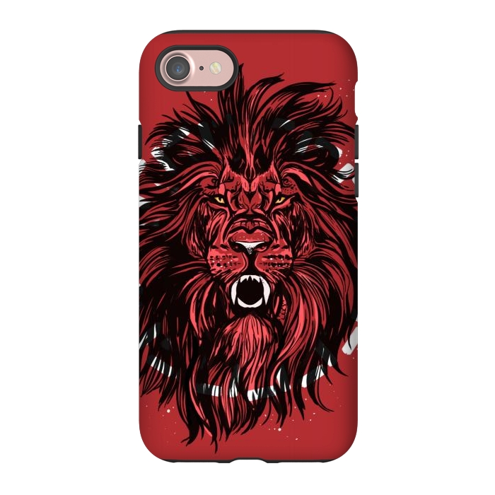 iPhone 7 StrongFit Lion portrait king mane illustration  by Josie