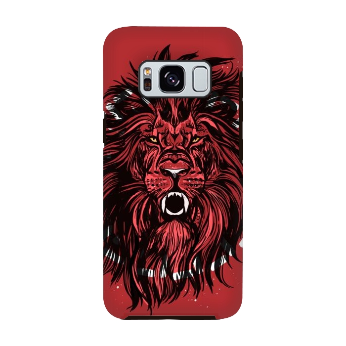 Galaxy S8 StrongFit Lion portrait king mane illustration  by Josie