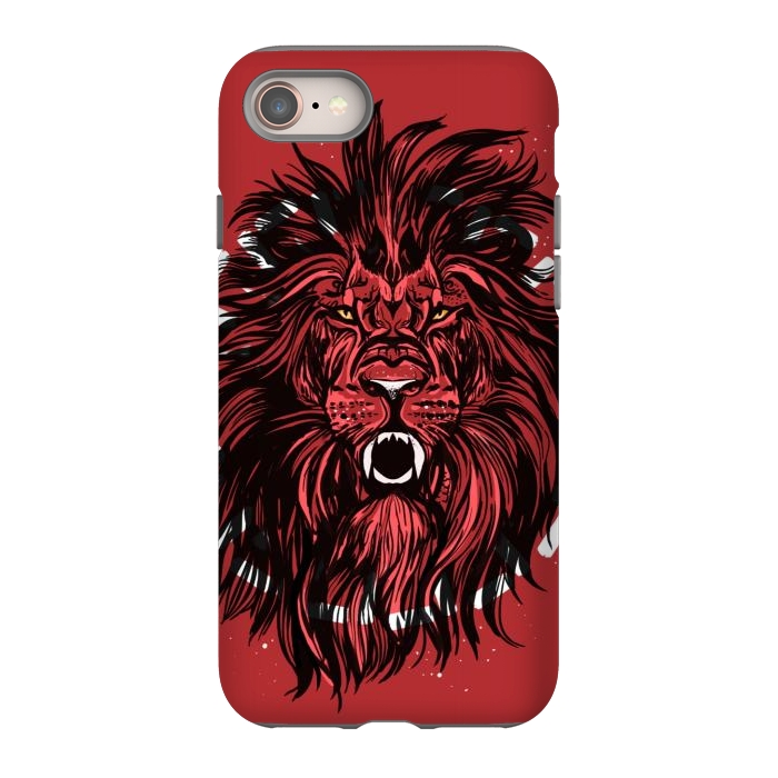 iPhone SE StrongFit Lion portrait king mane illustration  by Josie