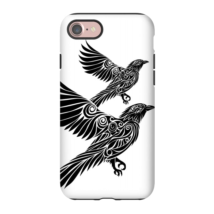 iPhone 7 StrongFit Crow flying tribal by Alberto