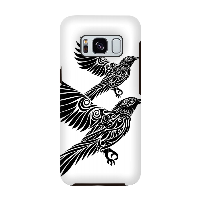 Galaxy S8 StrongFit Crow flying tribal by Alberto