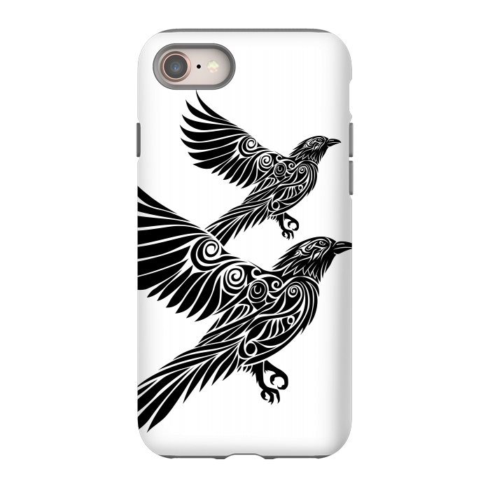 iPhone 8 StrongFit Crow flying tribal by Alberto