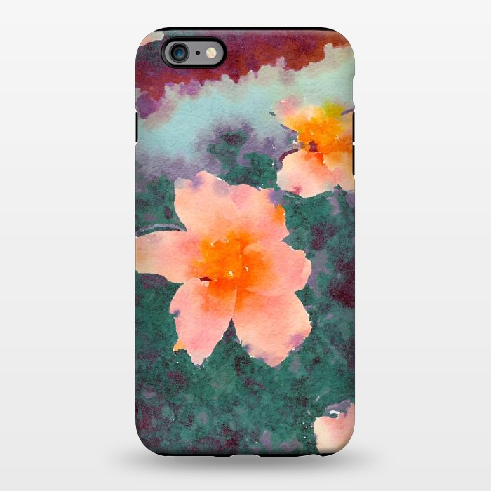 iPhone 6/6s plus StrongFit Floating In Love, Watercolor Lotus Pond Botanical Lake, Forest Jungle Floral Painting by Uma Prabhakar Gokhale