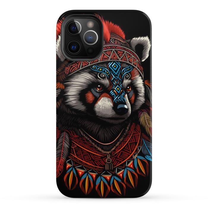 iPhone 12 Pro Max StrongFit Red panda Indian Chief by Alberto