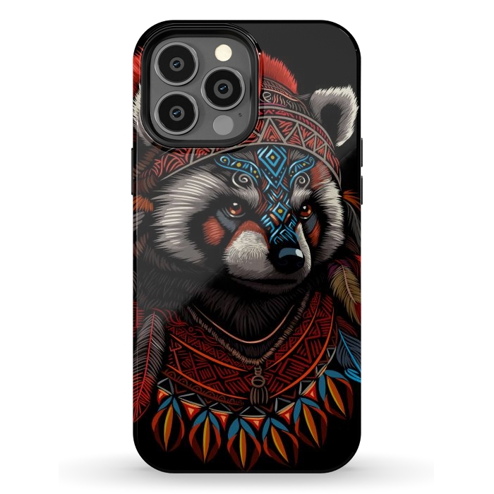iPhone 13 Pro Max StrongFit Red panda Indian Chief by Alberto