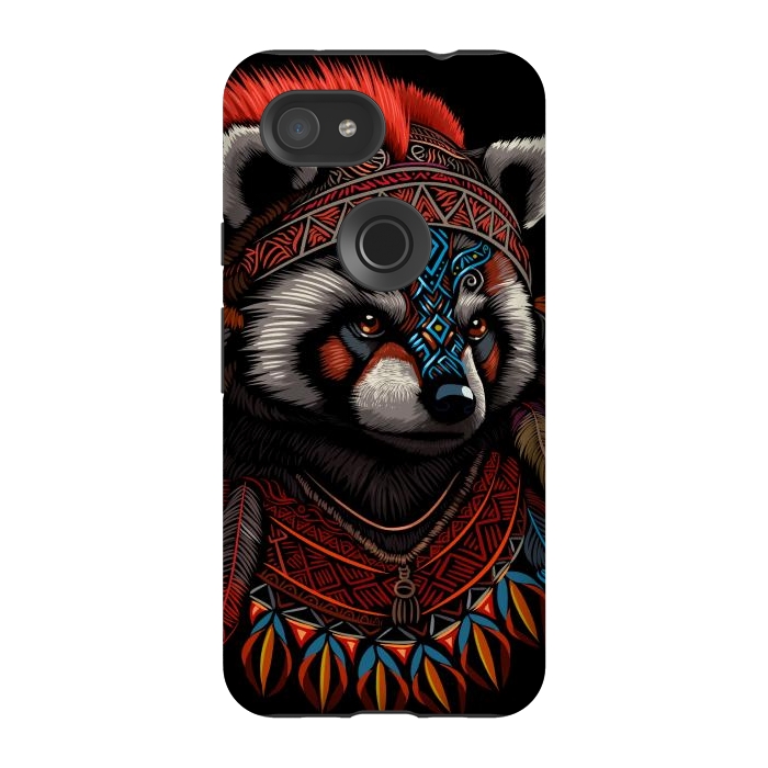 Pixel 3A StrongFit Red panda Indian Chief by Alberto