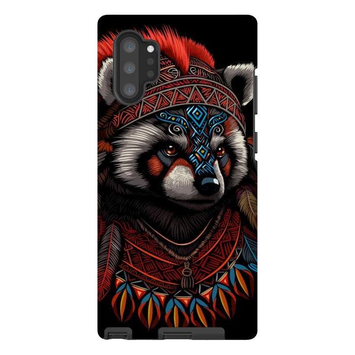 Galaxy Note 10 plus StrongFit Red panda Indian Chief by Alberto