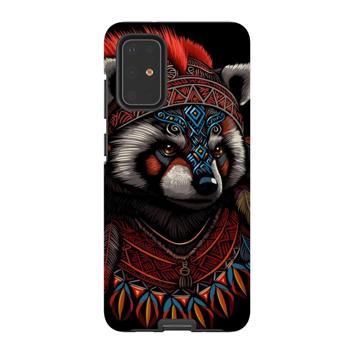 Galaxy S20 Plus StrongFit Red panda Indian Chief by Alberto