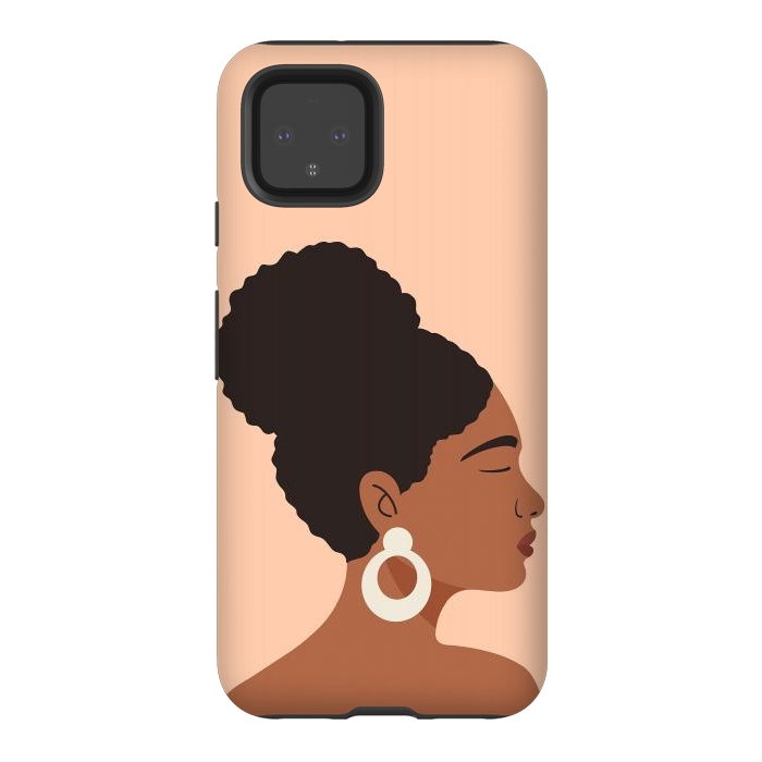 Pixel 4 StrongFit Afro Girl by ArtPrInk