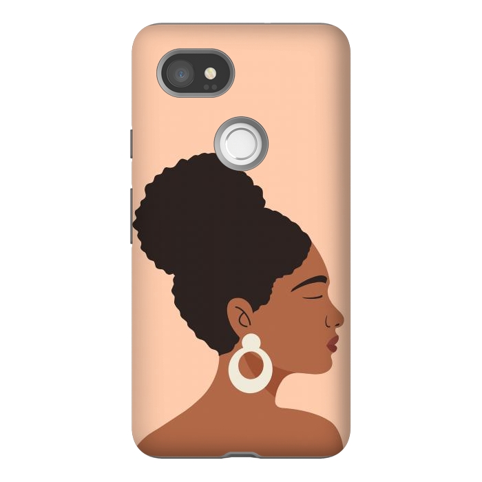 Pixel 2XL StrongFit Afro Girl by ArtPrInk