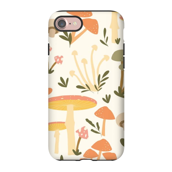 iPhone 7 StrongFit Mushrooms Pastels by ArtPrInk