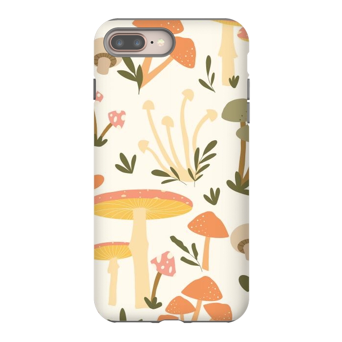 iPhone 7 plus StrongFit Mushrooms Pastels by ArtPrInk