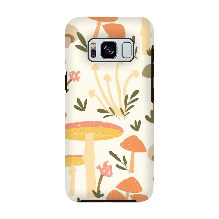 Galaxy S8 StrongFit Mushrooms Pastels by ArtPrInk