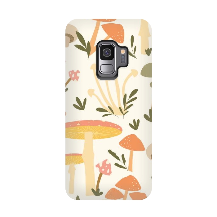 Galaxy S9 StrongFit Mushrooms Pastels by ArtPrInk