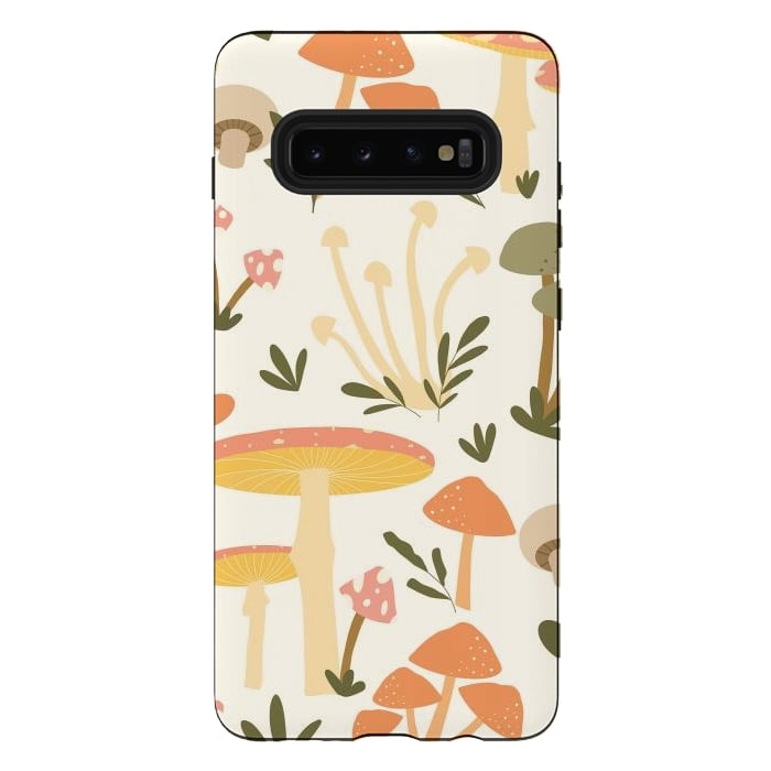 Galaxy S10 plus StrongFit Mushrooms Pastels by ArtPrInk