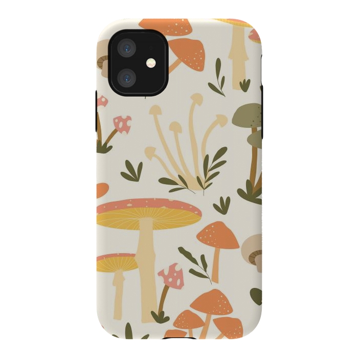 iPhone 11 StrongFit Mushrooms Pastels by ArtPrInk