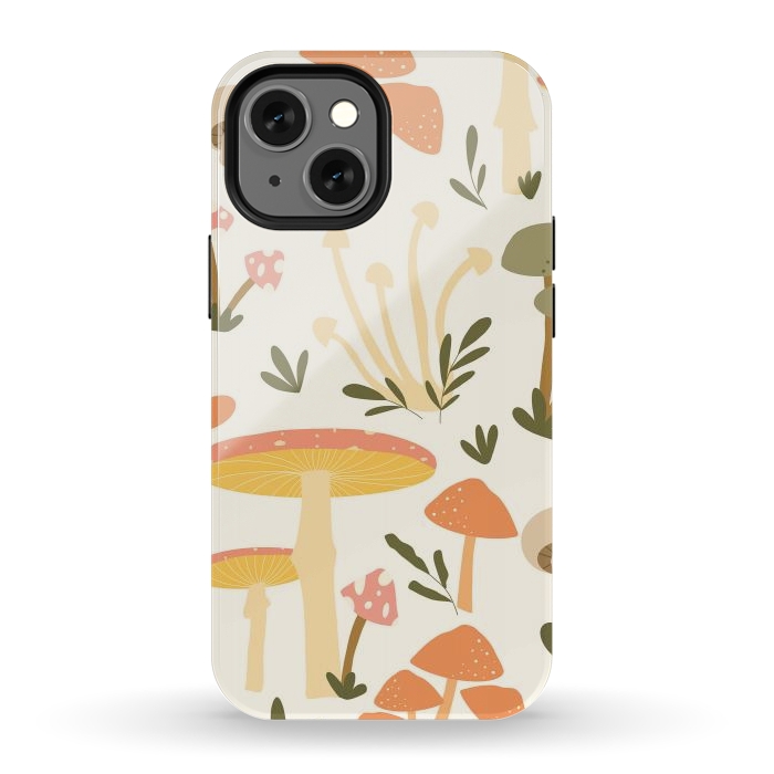 iPhone 12 mini StrongFit Mushrooms Pastels by ArtPrInk