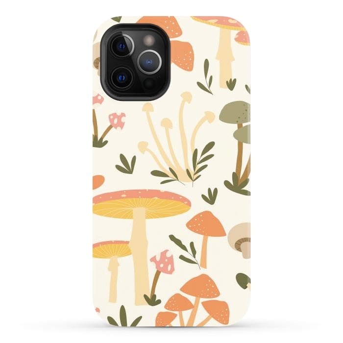 iPhone 12 Pro Max StrongFit Mushrooms Pastels by ArtPrInk