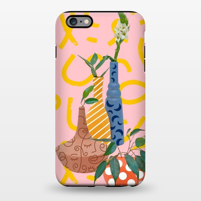 iPhone 6/6s plus StrongFit Modern Botanicals, Abstract Plant Pots, Quirky Nature Bohemian, Contemporary Décor by Uma Prabhakar Gokhale