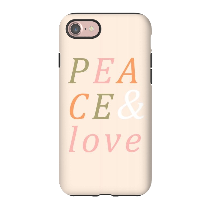 iPhone 7 StrongFit Peace & Love Typography by ArtPrInk