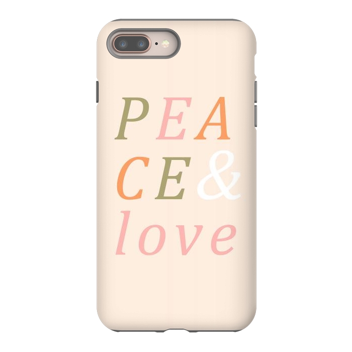 iPhone 7 plus StrongFit Peace & Love Typography by ArtPrInk
