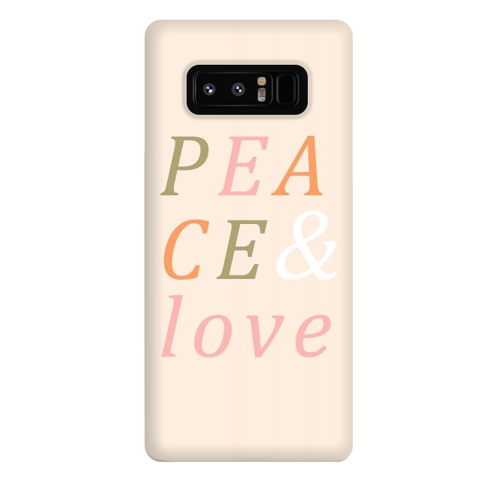 Galaxy Note 8 StrongFit Peace & Love Typography by ArtPrInk