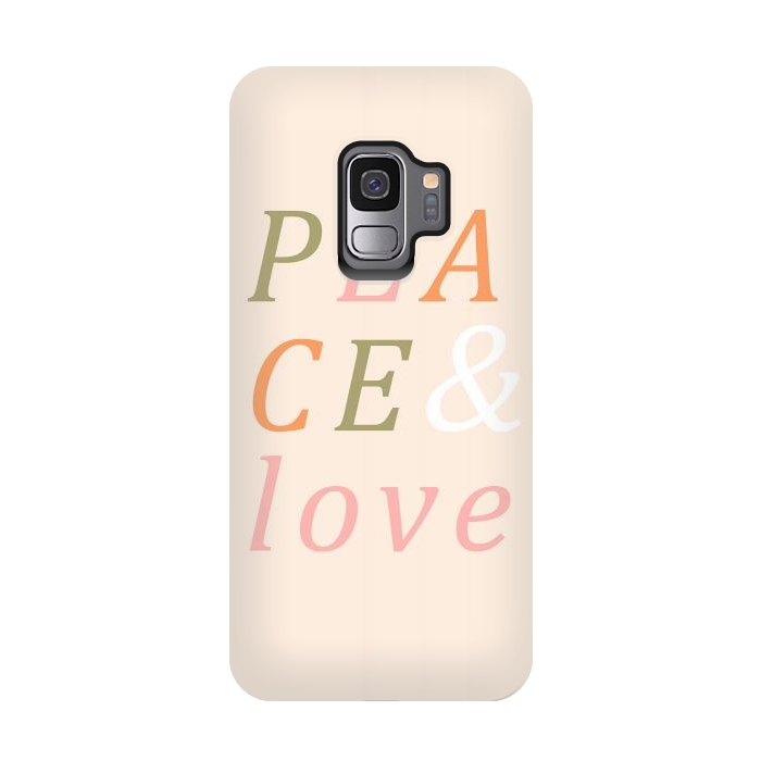 Galaxy S9 StrongFit Peace & Love Typography by ArtPrInk