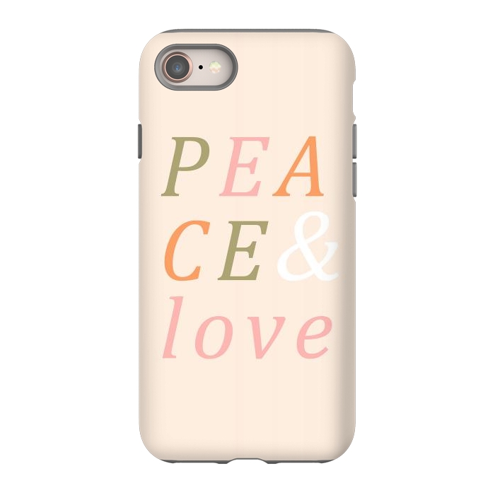 iPhone 8 StrongFit Peace & Love Typography by ArtPrInk
