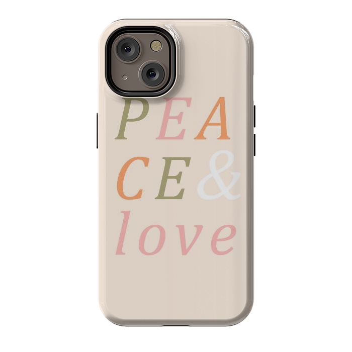 iPhone 14 StrongFit Peace & Love Typography by ArtPrInk
