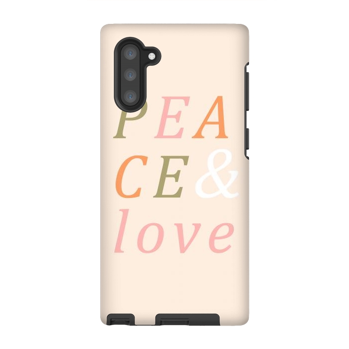 Galaxy Note 10 StrongFit Peace & Love Typography by ArtPrInk