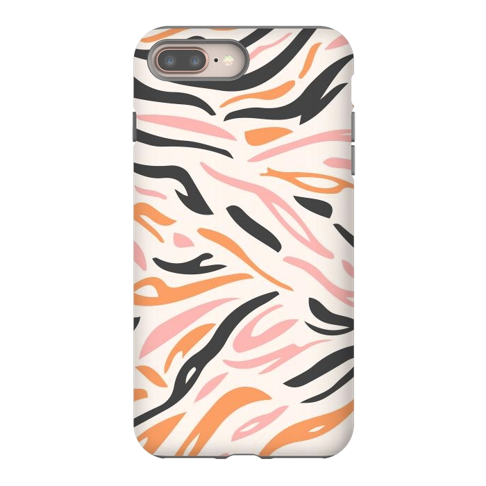 iPhone 7 plus StrongFit Colorful Tiger Print by ArtPrInk